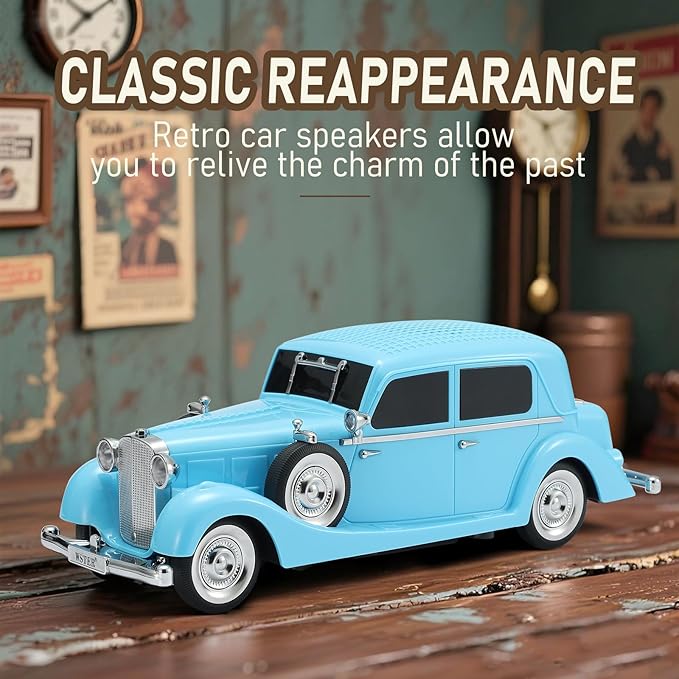 WSTER WS-1934 Retro Classic Car Bluetooth Replica Speaker – Wireless HD Sound - Image 3
