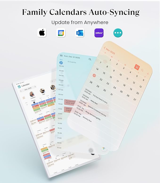 Cozyla Digital Calendar+ 2: 24 inch Wall Planner Touch Screen Chore Chart - Image 3
