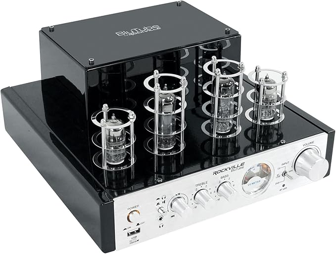 Rockville BluTube 70W Tube Amplifier Stereo Receiver, Compact Design, Warm Sound - Image 4