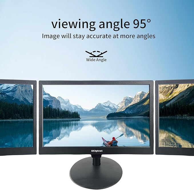 SKitphrati 15.6 Inch Small Computer PC Monitor, 1366x768 Video Screen - Image 5