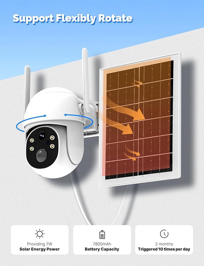 MOES 4G LTE Cellular Solar Security Camera, Lifetime Free Unlimited Data 2K - Image 4