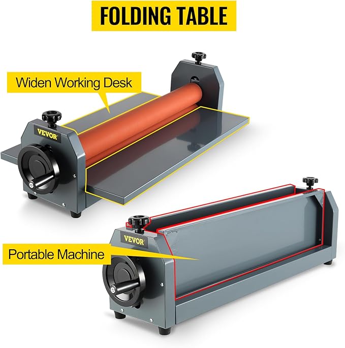 VEVOR 29.5 Inch Cold Laminator Machine 10mm Manual Vinyl Photo Film Cold - Image 8