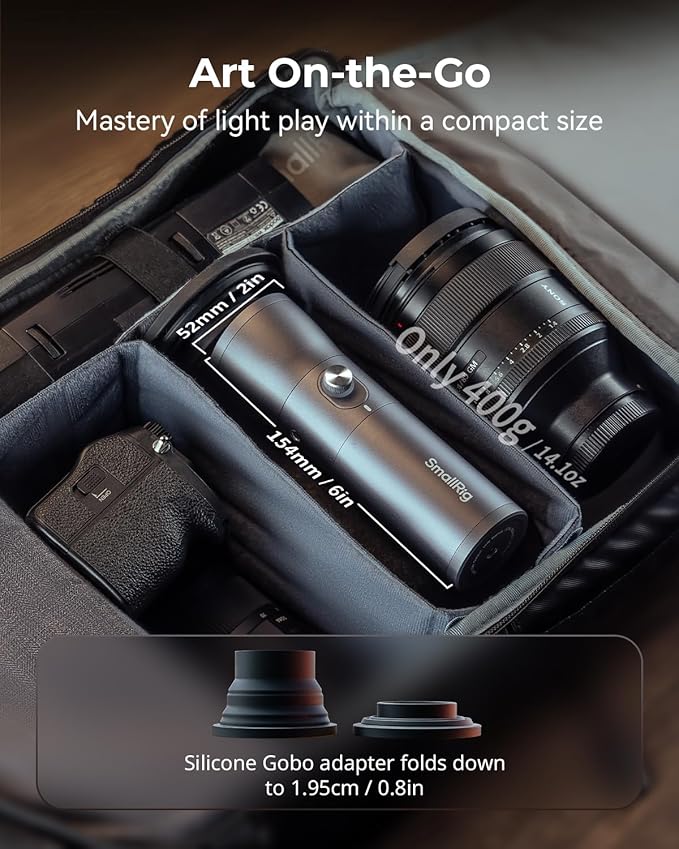 SMALLRIG RGB LED Photography Flashlight, 7500mAh Aluminum Alloy Patterned - Image 6