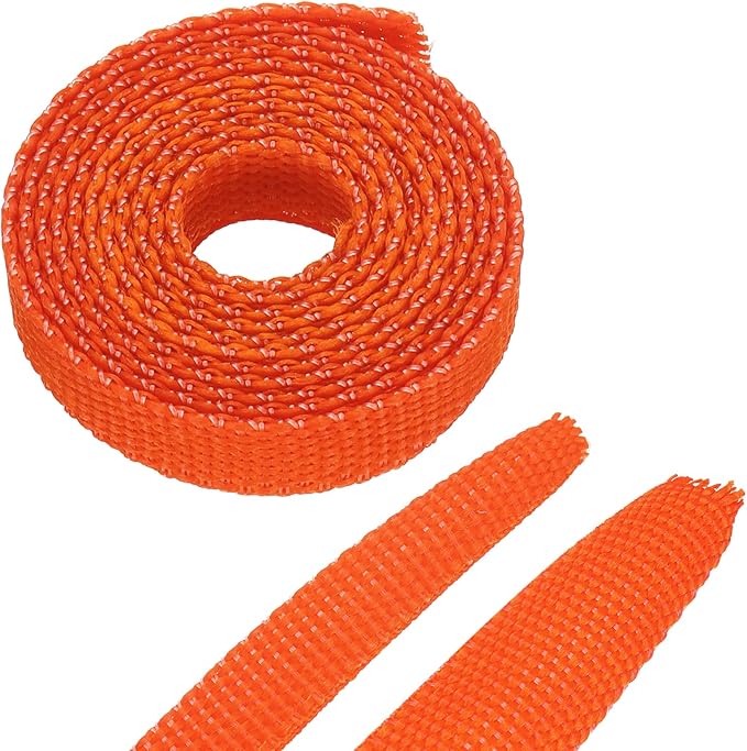 MECCANIXITY Braided Cable Sleeves Heat Shrinkable Fabric Sleeving, 1/4" 3ft by MECCANIXITY