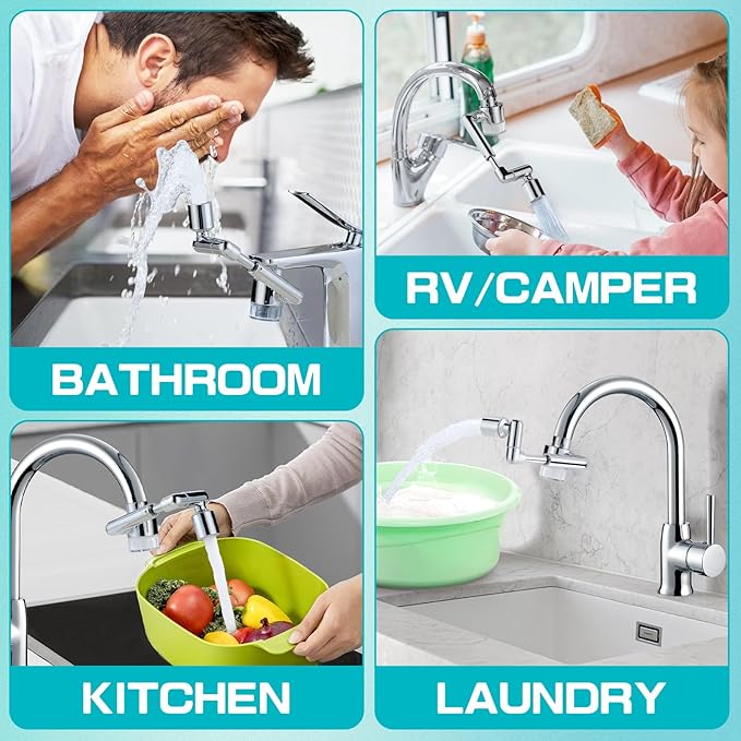 CECEFIN 1440ºSink-Water-Filter Faucet-Extender 3.0 Telescopic - Image 7