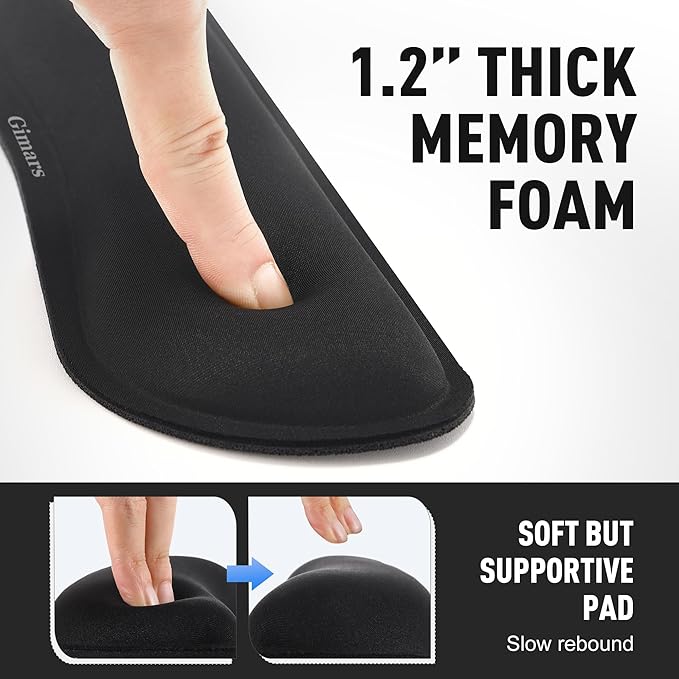 Gimars Upgrade Enlarge Silky and Superfine Fabric Gel Memory Foam Keyboard - Image 5