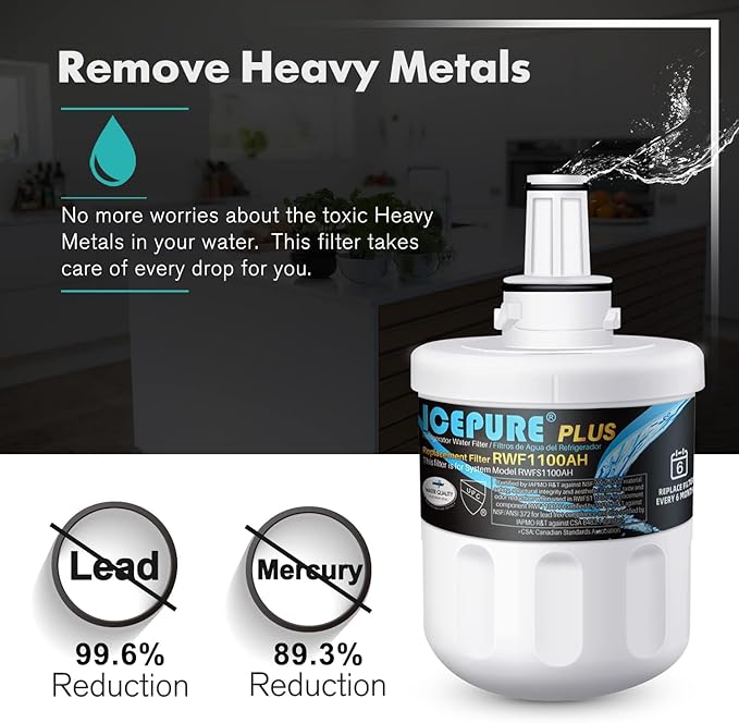 ICEPURE PLUS Remove Heavy Metals NSF/ANSI 53&42 NSF/ANSI/CAN 372 DA29-00003G - Image 3