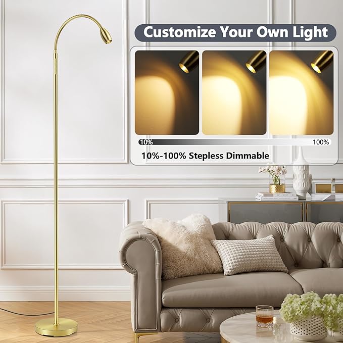 Reading Floor Lamp, Dimmable Zoomable Spotlight, Adjustable Color Beam Standing - Image 7