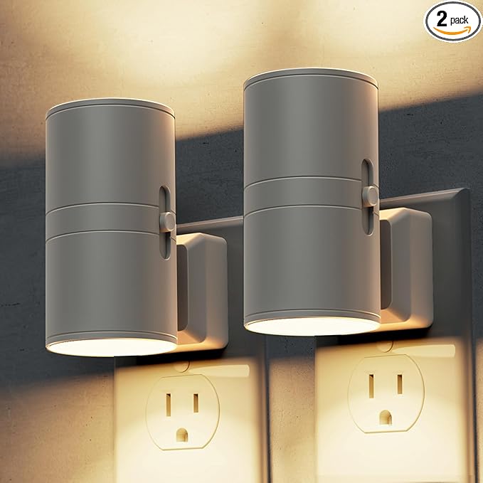 L LOHAS LED Night Light Plug in, 2 Pack, Night Lights Plug into Wall, Light by LLOHASLED