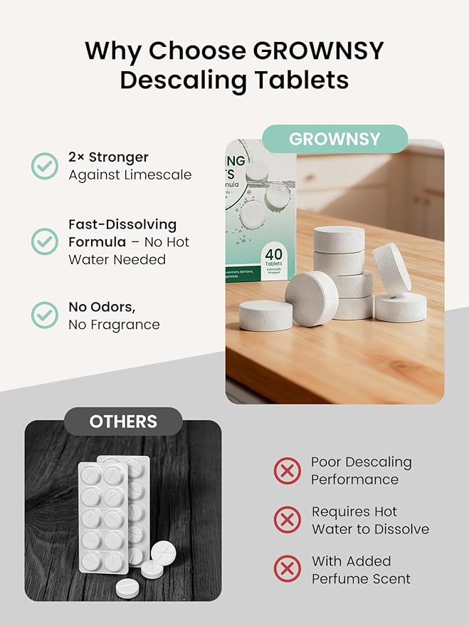 GROWNSY Descaling Tablets for Bottle Warmer & Sterilizer, Daily Essential - Image 4