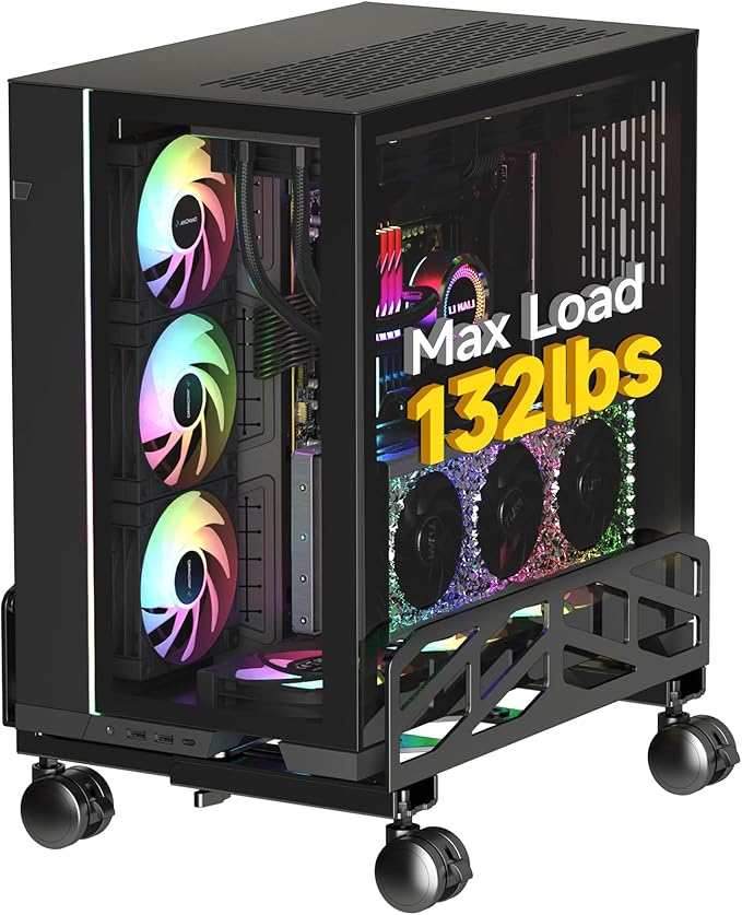 Pholiten Adjustable Computer Tower Stand, 7.28 to 11.81 inch Wide Steel CPU by PholitenMonitorArm
