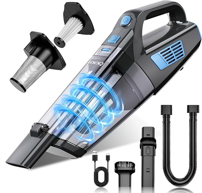 CKIKH Handheld Vacuum Cordless, 15000PA Strong Suction Hand Held Car Vacuum by CKIKH