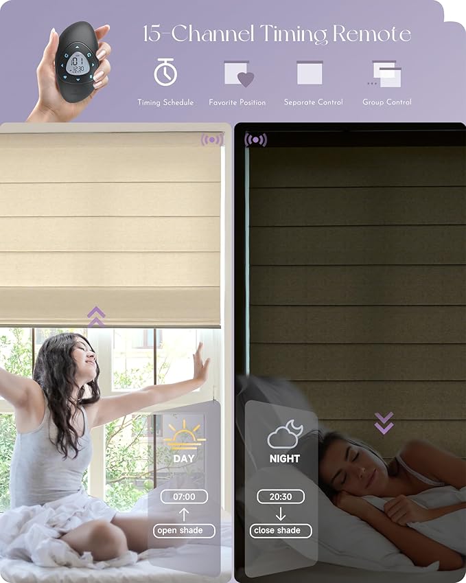 Graywind Smart Roman Shades 60% Blackout Compatible - Image 5