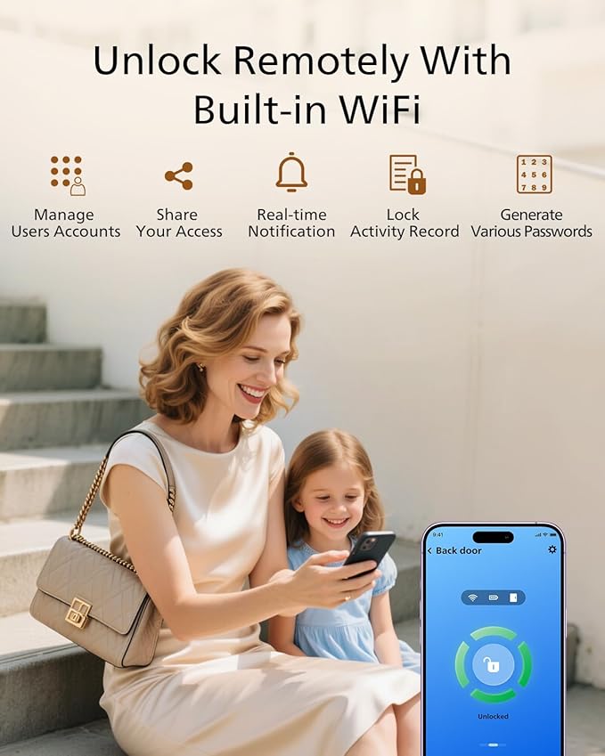 Philips Wi-Fi Door Lock, WiFi Smart Lock Keyless Entry Deadbolt - Image 3