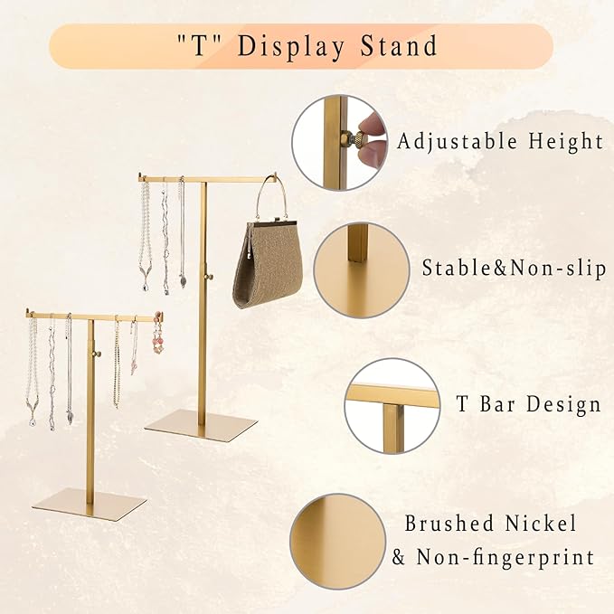 MCKECHSION Display Stand Stainless Steel Jewelry Towers Bag Stand Tabletop - Image 6