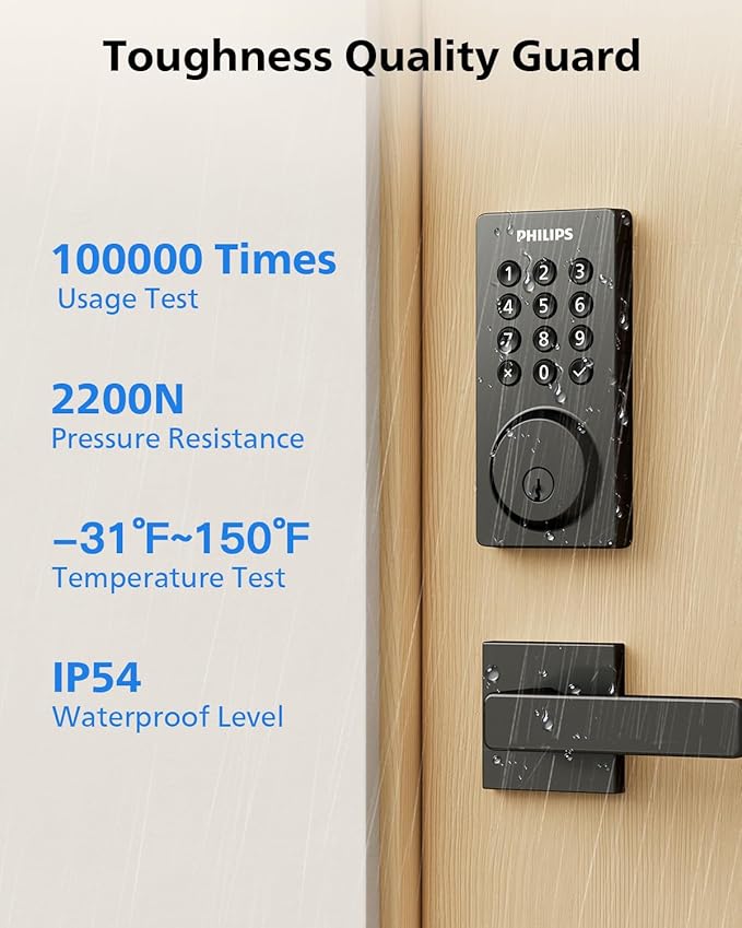Philips Wi-Fi Smart Door Lock, Keyless Entry Door Lock - Image 5