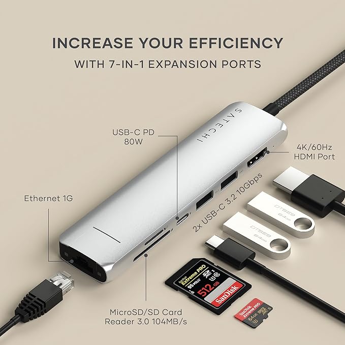 Satechi 7 in 1 USB C Hub Multiport Adapter - Image 2