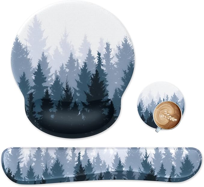 iLeadon Mouse Pad Wrist Support Keyboard Wrist Rest Set, Ergonomic Mouse Pad by iLeadon
