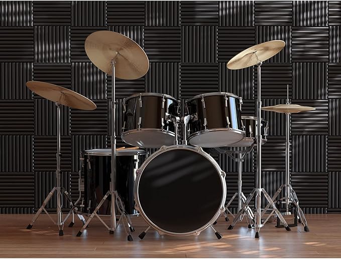 JBER Sound Proof Foam Panels Studio Acoustic Foam Panels, 48 Pack 1" X 12" X - Image 7
