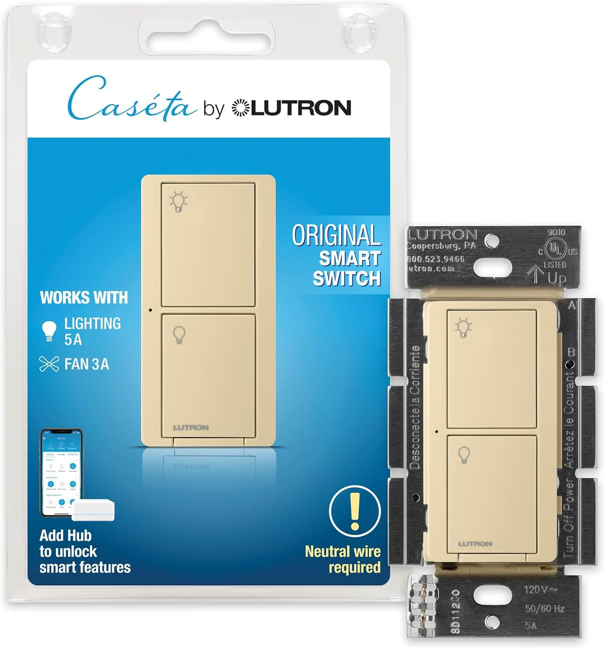 Lutron Caseta Original Smart Light Switch,
