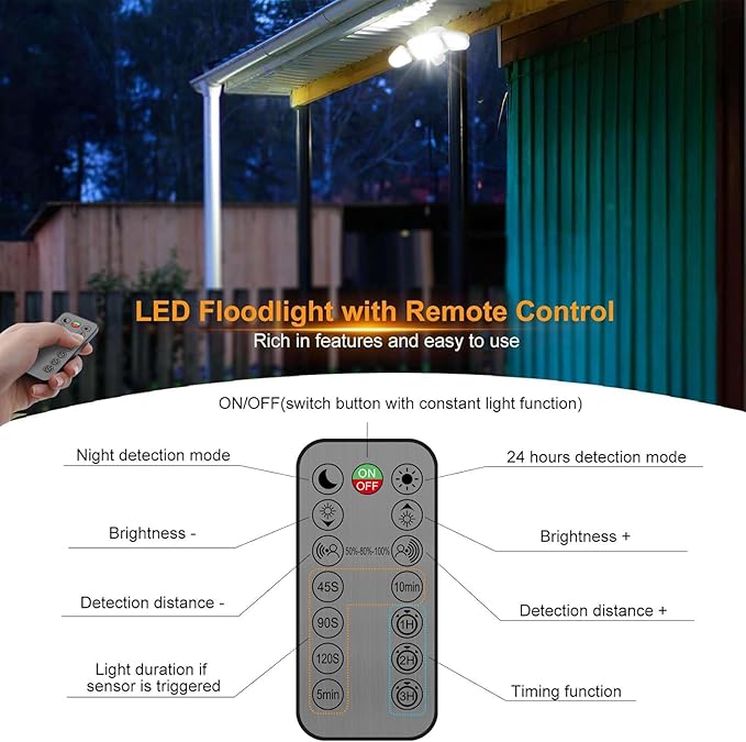 CLY 42W LED Security Lights Motion Sensor Light, 3600LM 5000K, IP66 Waterproof - Image 8