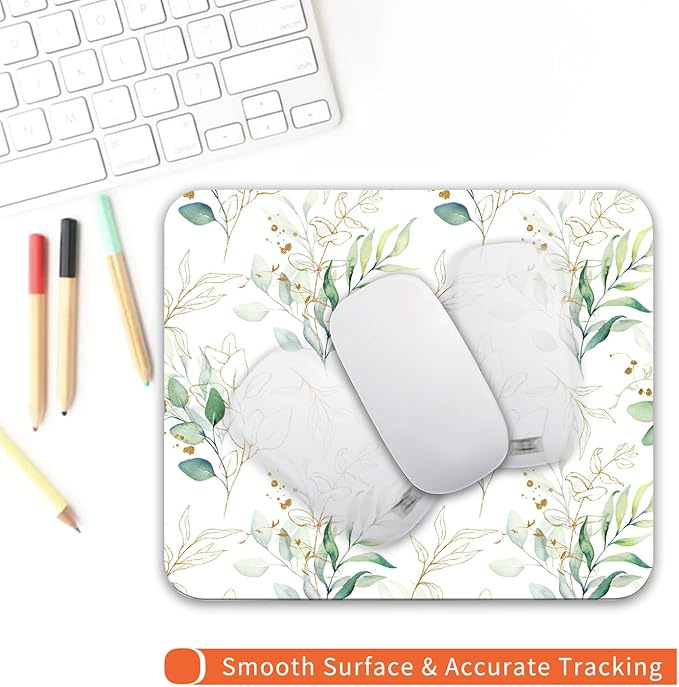 Armanza Square Mouse Pad Pretty Leaves, Personalized Premium-Textured Custom - Image 4
