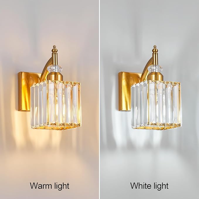 BBLLWJ Modern Wall Sconces Set of Two Gold Wall Sconces Indoor Wall Lamp - Image 2