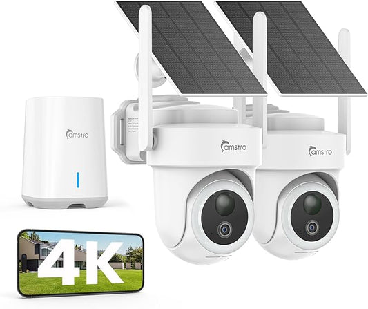 CAMSTRO 4K Security Cameras Wireless Outdoor No Subscription, 360° PTZ Home by CAMSTRO