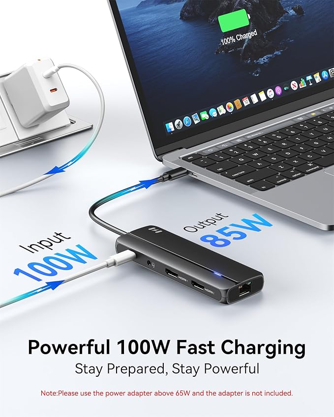Selore Docking Station for MacBook Pro Air, 10 in 1 Dual HDMI Adapter for Mac - Image 4
