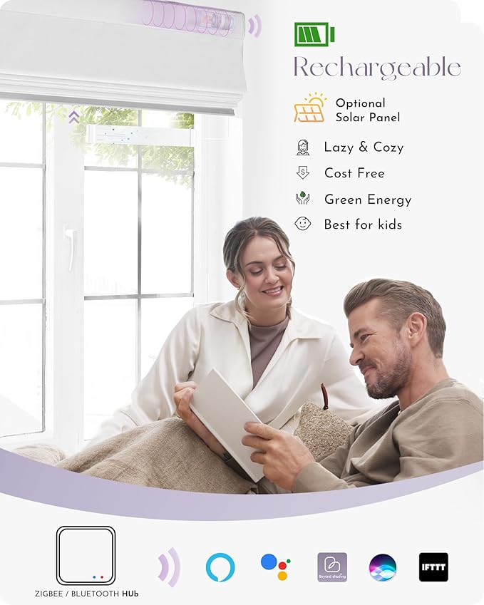 Graywind Smart Roman Shades 60% Blackout Compatible - Image 4