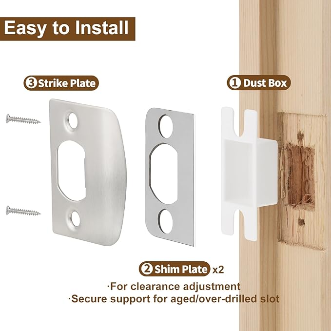 MOSECYOU Standard Door Lock Strike Plate - Image 4