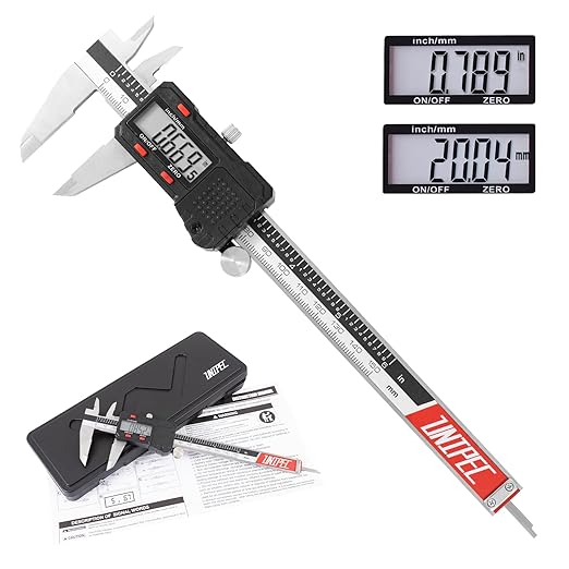 Digital Caliper 6 inch, Stainless Steel Vernier Micrometer Measuring Tool by UNIPEC