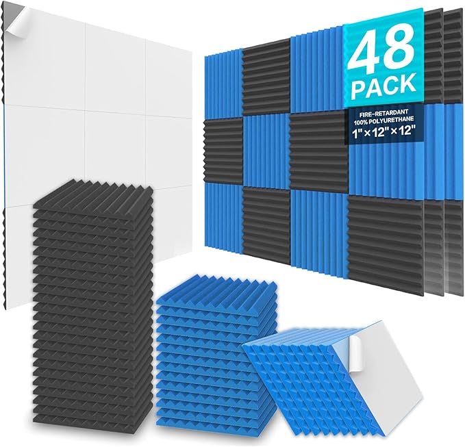 JBER 48 Pack Acoustic Foam Panels by JBER
