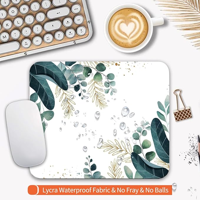 Armanza Square Mouse Pad Green Leaves, Personalized Premium-Textured Custom - Image 3