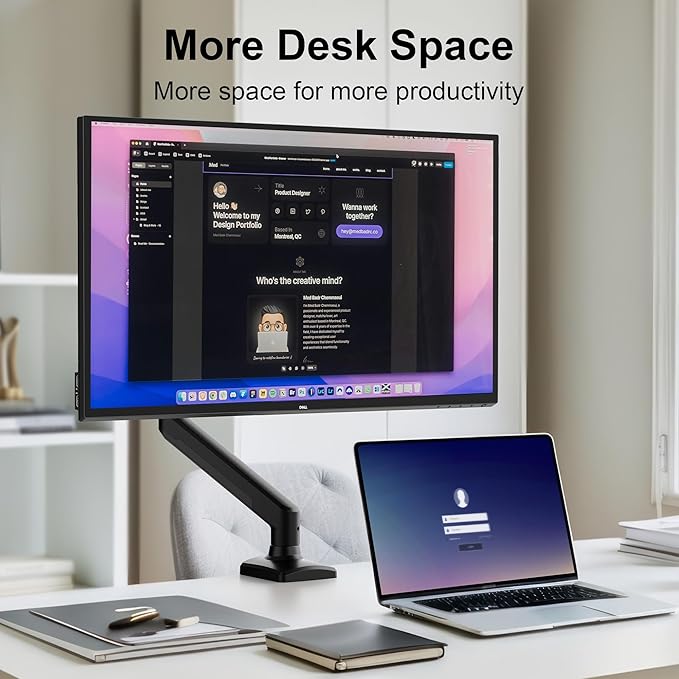 NearHub Single Monitor Mount, Each13-32 ” Up to 22 lbs Computer Screen - Image 3