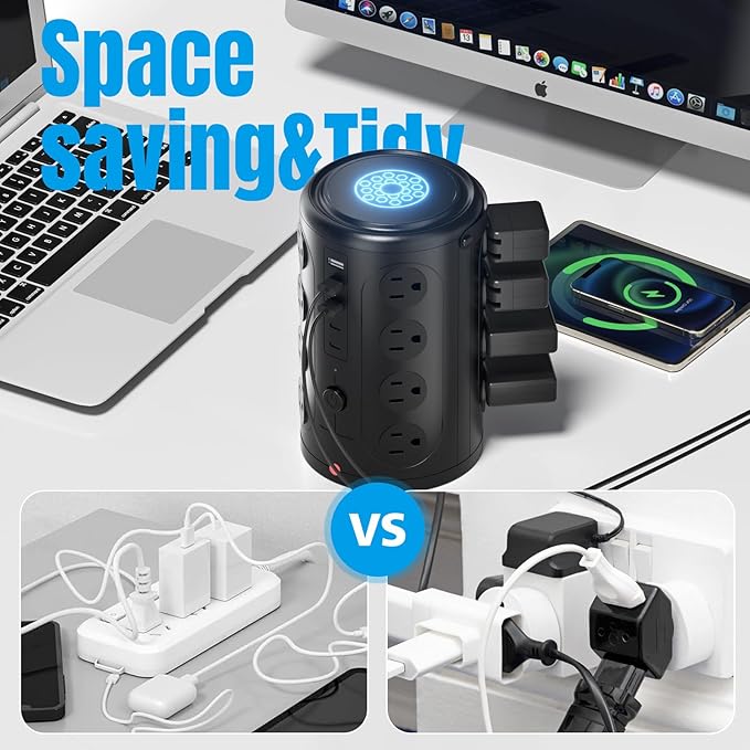 Power Strip Surge Protector Tower - Image 3