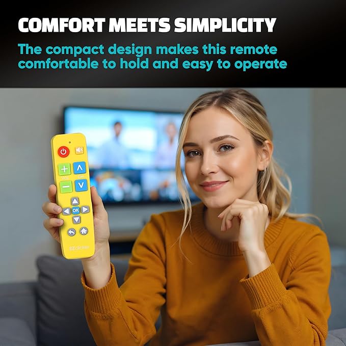EZclicker Plus Big Button Universal TV Remote Simple Easy to Use, Works - Image 6