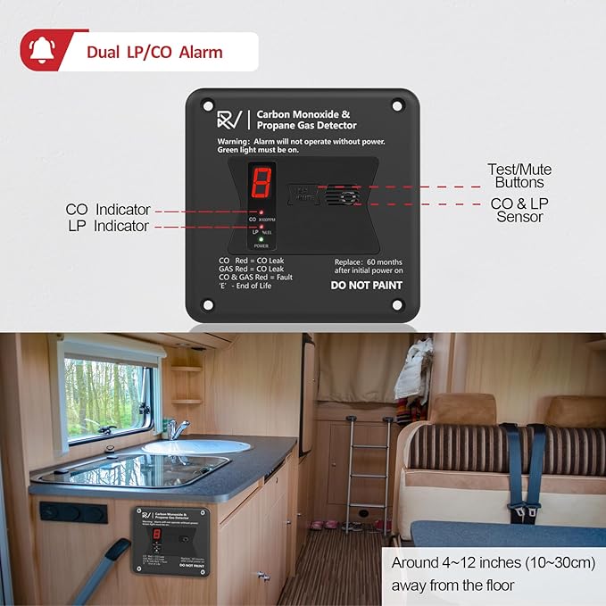 RV Carbon Monoxide and Propane Detector, Replace The Old RV Gas Detector #31011 - Image 2