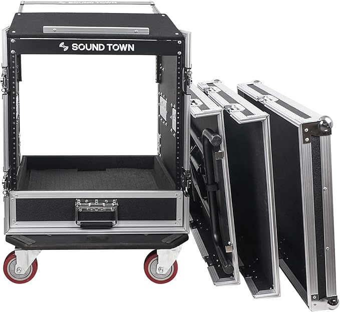 Sound Town 12U PA DJ Pro Audio Rack/Road ATA Case - Image 2
