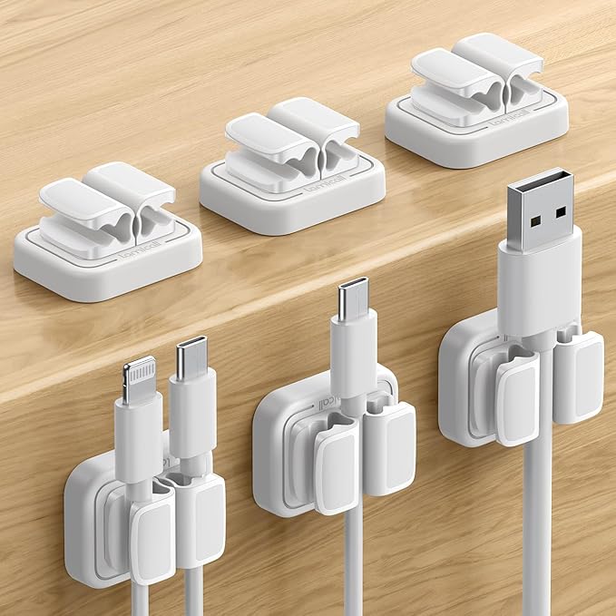 6Pack Cord Organzier Spring Clip Holder by Lamicall