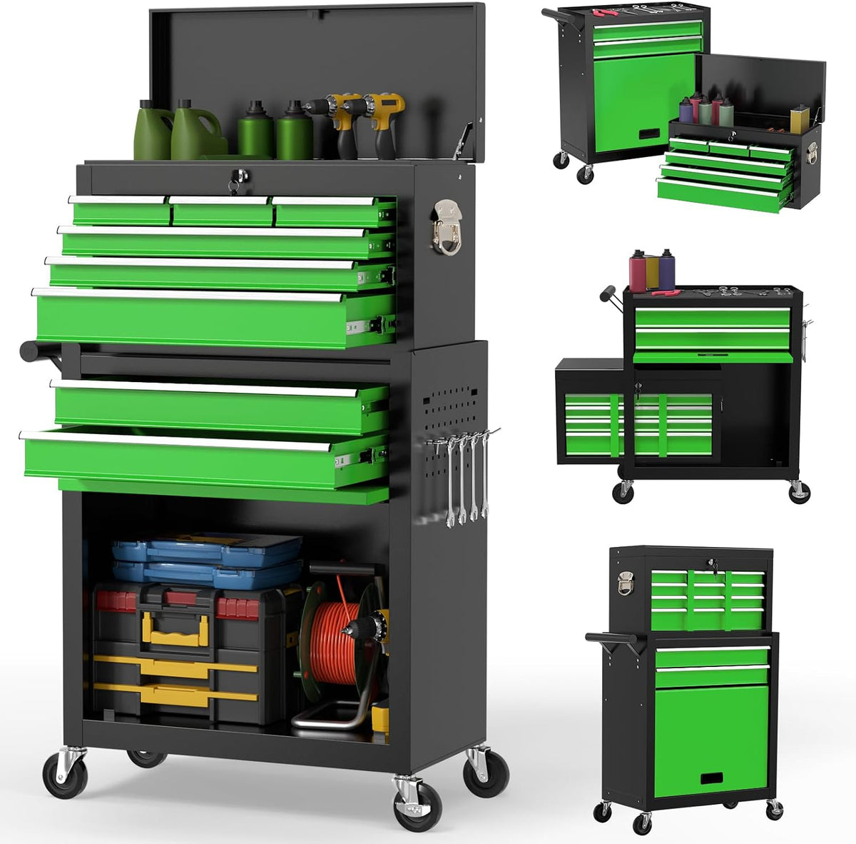 8 drawer rolling tool chest, large capacity rolling, main product view