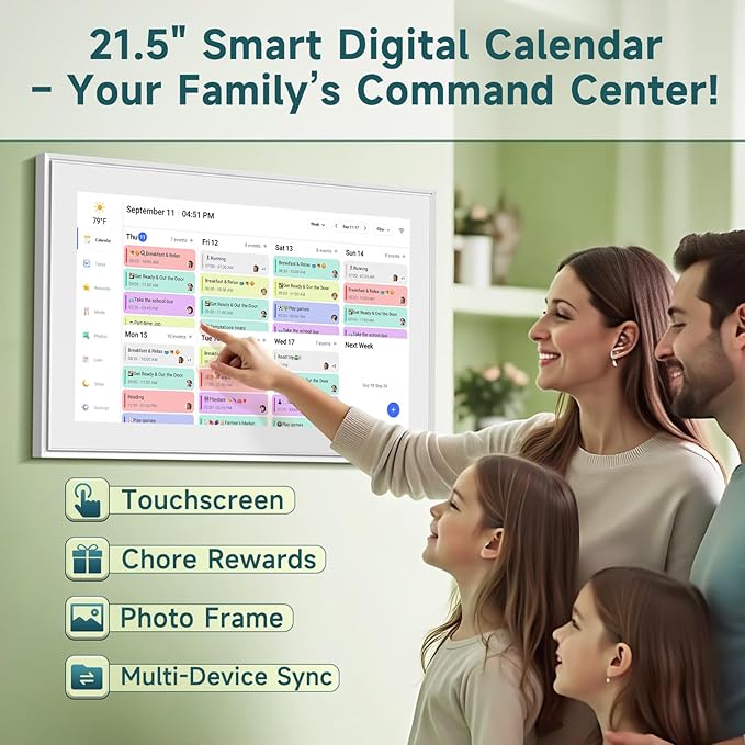21.5 Inch Smart Digital Calendar – Electronic Chore Chart & Planner - Image 2