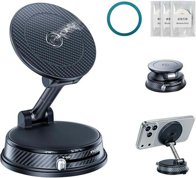 360° Adjustable Car Aromatherapy Tablet Magnetic Phone Holder, Compatible by Qidoubird
