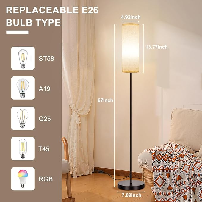 FRIDEKO HOME 2 Pack Floor Lamps - Image 8