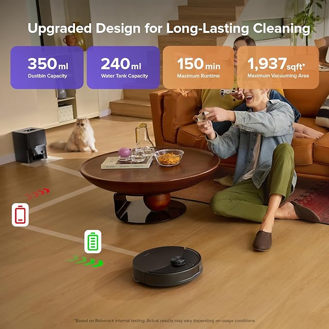 roborock Q10 S5+ Robot Vacuum and Mop, 000Pa Suction, Upgraded from Q8 max+ - Image 9