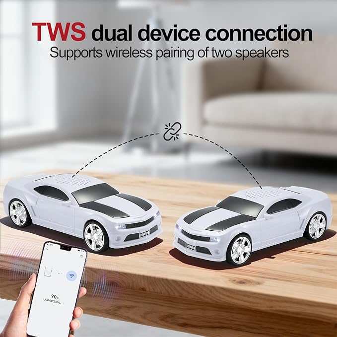 WSTER Classic Sports Car Model Bluetooth Speaker, Portable Wireless Outdoor - Image 2