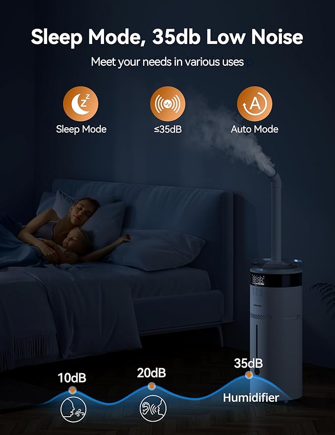 VAGKRI Humidifiers for Large Room, 18L Ultrasonic Cool Mist Humidifier for Home - Image 6