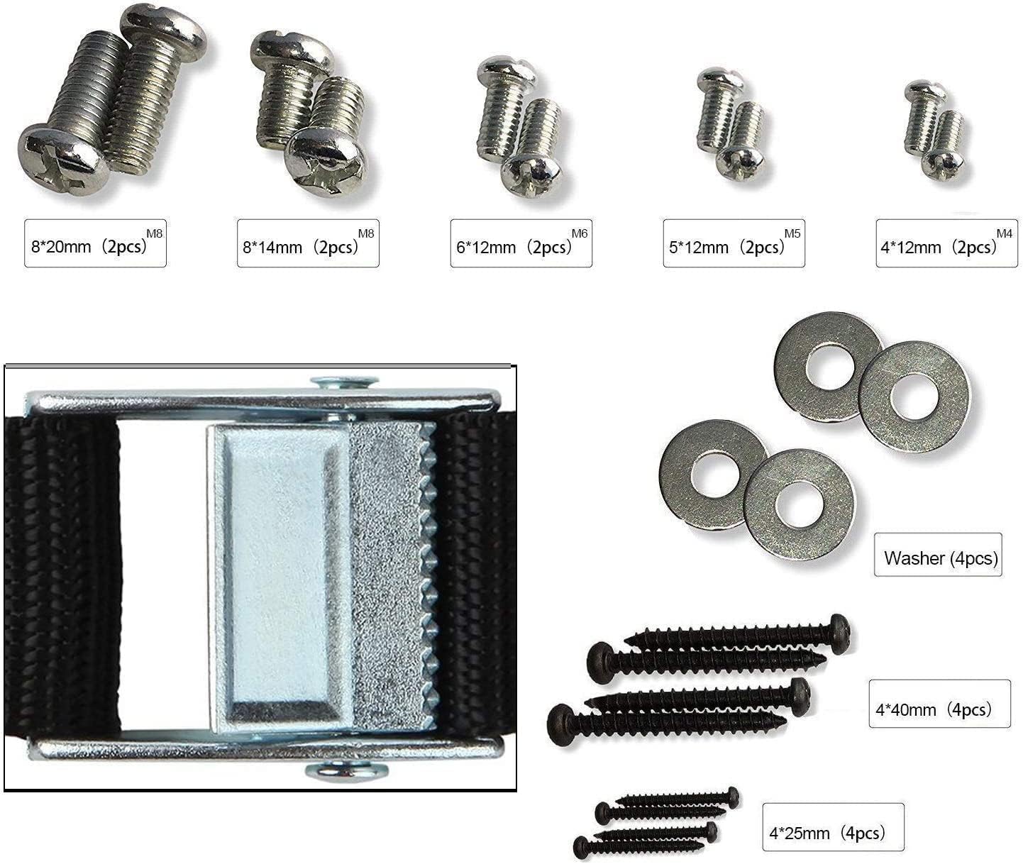 Heavy Duty Metal Anti Tip Straps - Adjustable Safety Furniture Wall Anchors for Baby Proofing Flat Screen TVs, Dressers, Bookcases, Cabinets - No Plastic Parts - Pack of 2