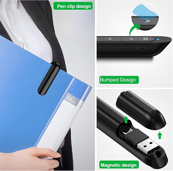 2 in 1 USB Type C Rechargeable Presentation Clicker - Image 6