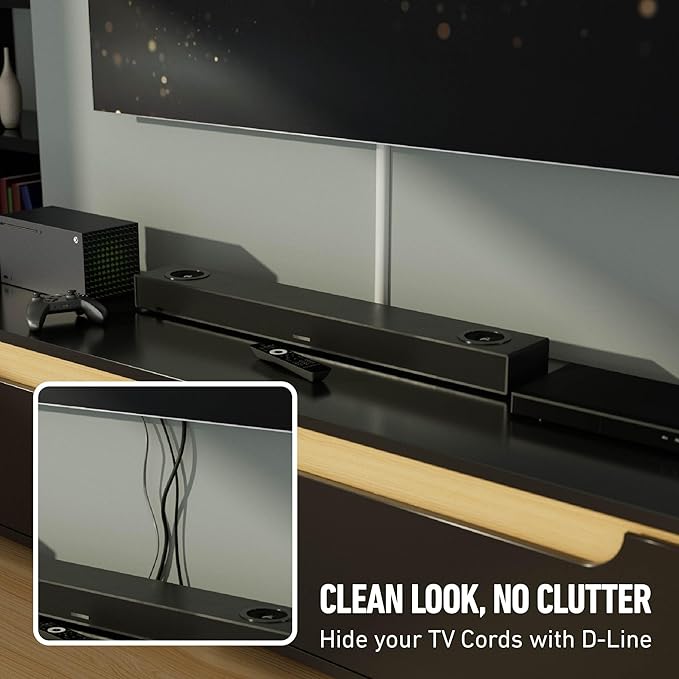 D-Line Half Round Cord Hider, Patented Cable Cover, Hide TV Wall Mount Wires - Image 5